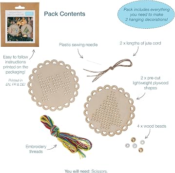 Trimits Joy And Tree Pre-Punched Wooden Shape Kit-Product Contents