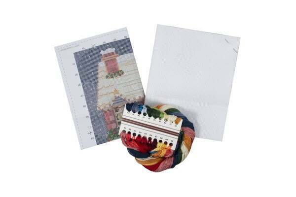 Trimits Large Festive House Counted Cross Stitch Kit-Product Contents