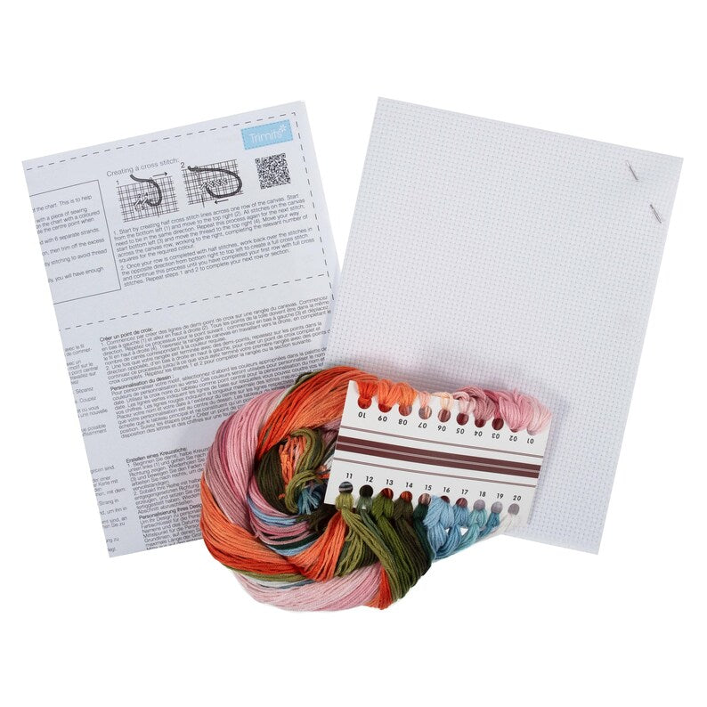 Trimits Large Holiday Counted Cross Stitch Kit-Product Contents