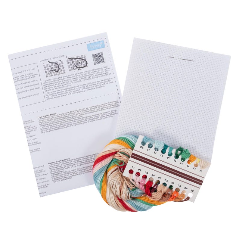 Trimits Large Seaside Cross Stitch Kit-Product Contents