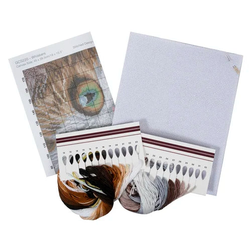Trimits Large Whiskers Counted Cross Stitch Kit-Product Contents