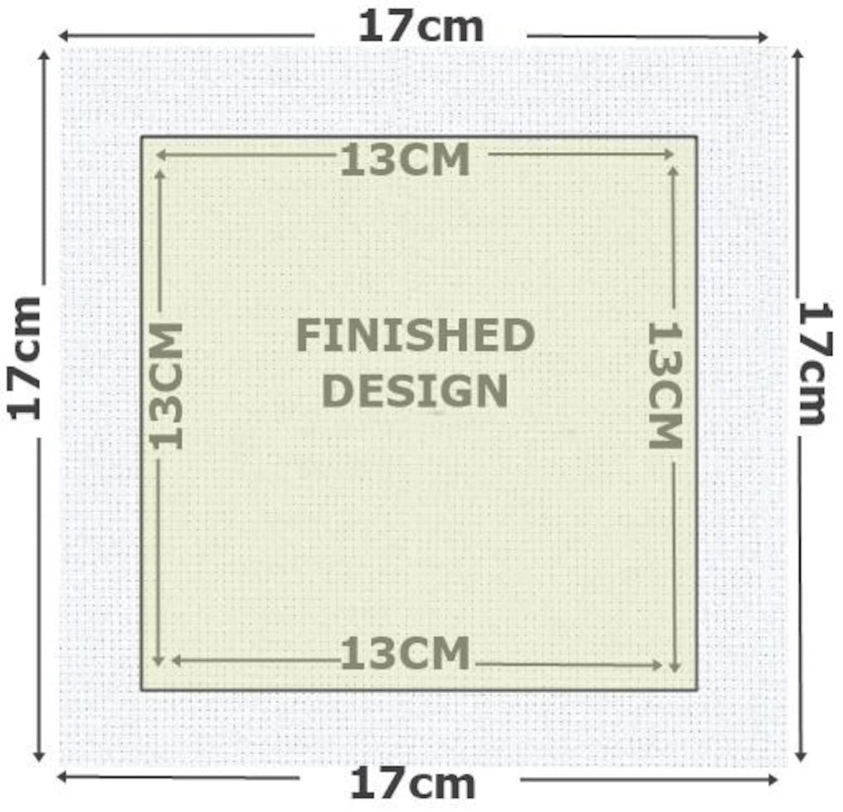 Trimits Mini Butterfly & Bug Cross Stitch Kit-Product Measurements
