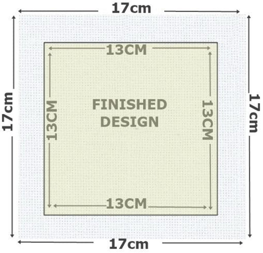 Trimits Mini Cocker Spaniel Cross Stitch Kit-Product_Measurements