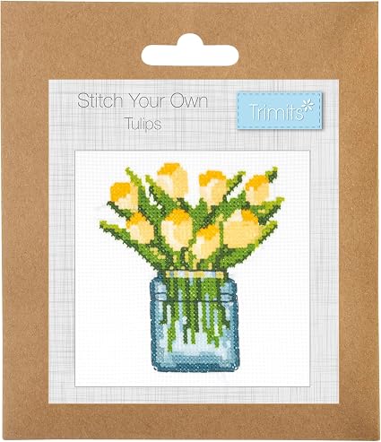 Trimits Mini Tulips Cross Stitch Kit-Product Packaging