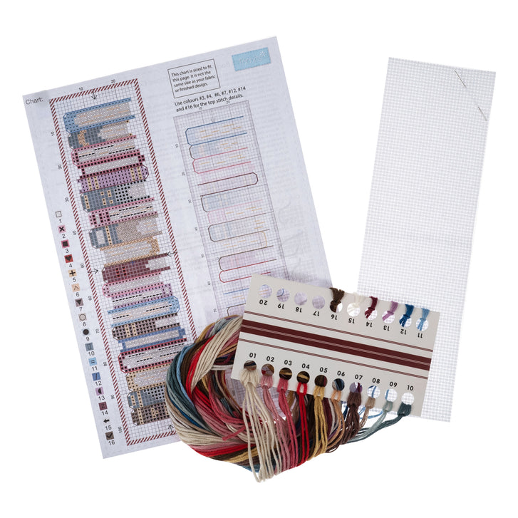 Trimits Bookmark Counted Cross Stitch Kit-Product Contents