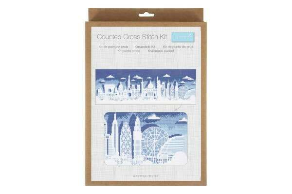 Trimits Extra Large City Scape Counted Cross Stitch Kit-Product Packaging