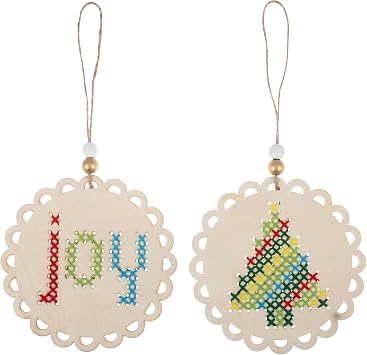 Trimits Joy And Tree Pre-Punched Wooden Shape Kit- Finished Product