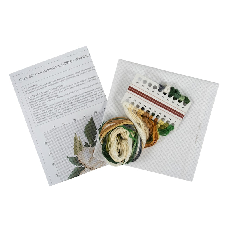 Trimits Large Celebration Wreath Counted Cross Stitch Kit-Product Contents