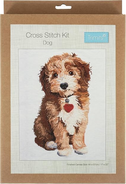 Trimits Large Dog Counted Cross Stitch Kit-Product Packaging