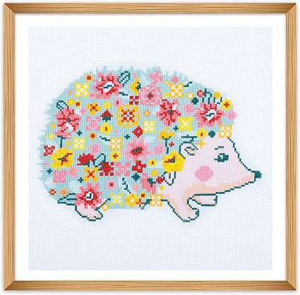 Trimits Large Hedgehog Counted Cross Stitch Kit- Finished Product 