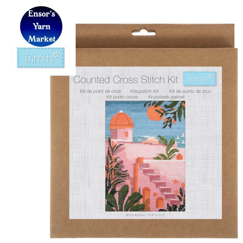 Trimits Large Holiday Counted Cross Stitch Kit-Product Packaging