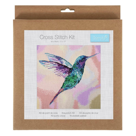 Trimits Large Hummingbird Counted Cross Stitch Kit-Product Packaging