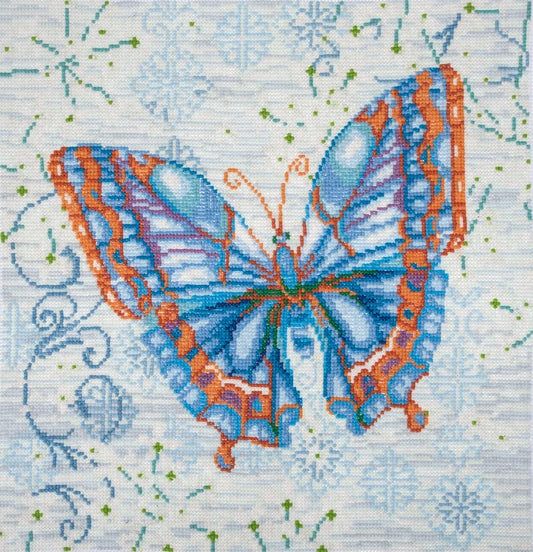 Trimits Large Papillon Counted Cross Stitch Kit-Finished Product
