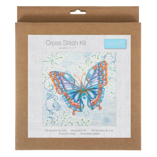 Trimits Large Papillon Counted Cross Stitch Kit-Product Packaging