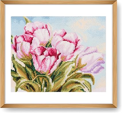 Trimits Large Tulips Counted Cross Stitch Kit-Finished Product
