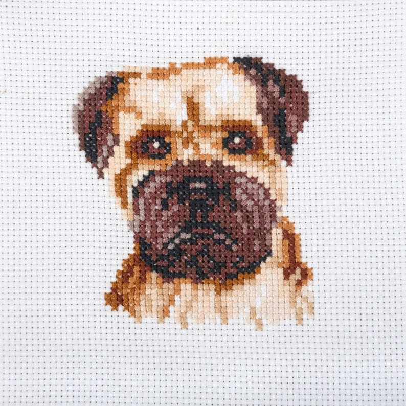Trimits Mini Border Terrier Cross Stitch Kit-Finished Product