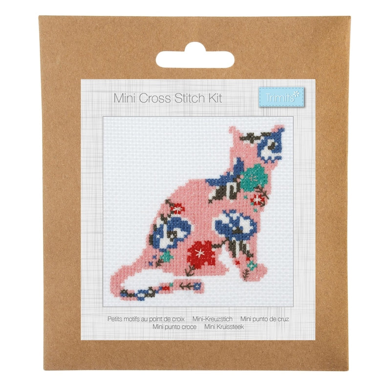 Trimits Mini Cat Cross Stitch Kit-Product Packaging
