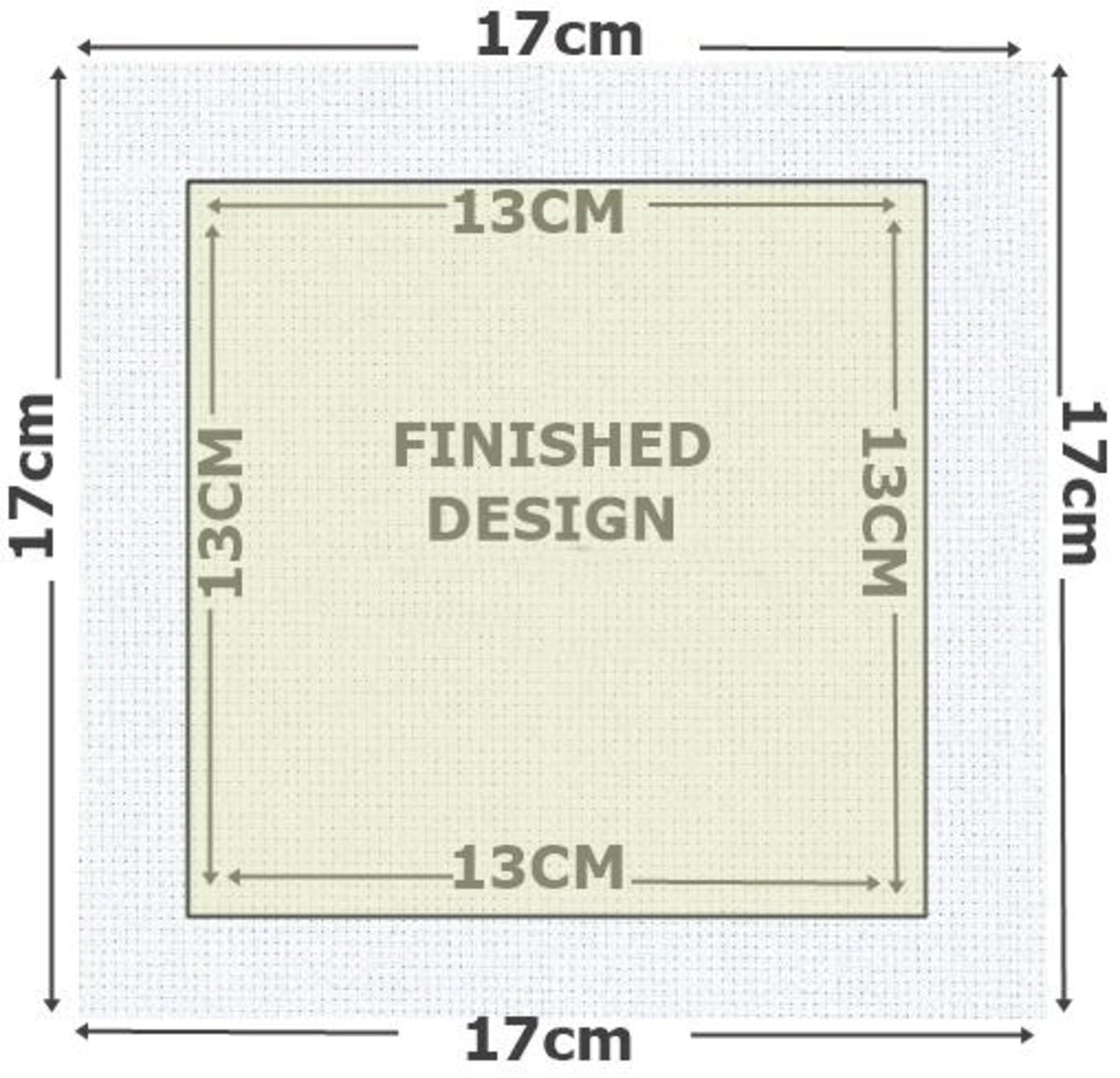 Trimits Mini Cocker Spaniel Cross Stitch Kit-Product_Measurements