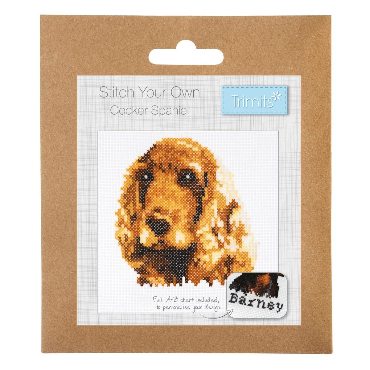 Trimits Mini Cocker Spaniel Cross Stitch Kit-Product Packaging