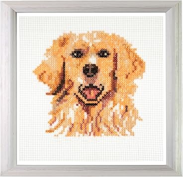 Trimits Mini Golden Retriever Counted Cross Stitch Kit-Finished Products