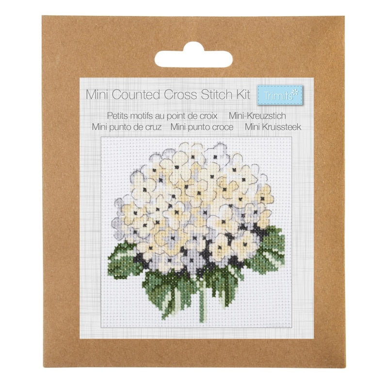 Trimits Mini Hydrangea Cross Stitch Kit-Product Packaging