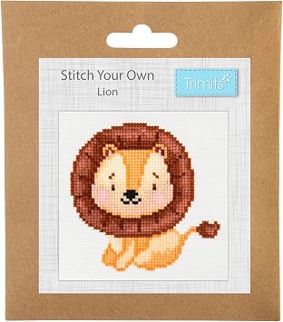 Trimits Mini Lion Counted Cross Stitch Kit-Product Packaging