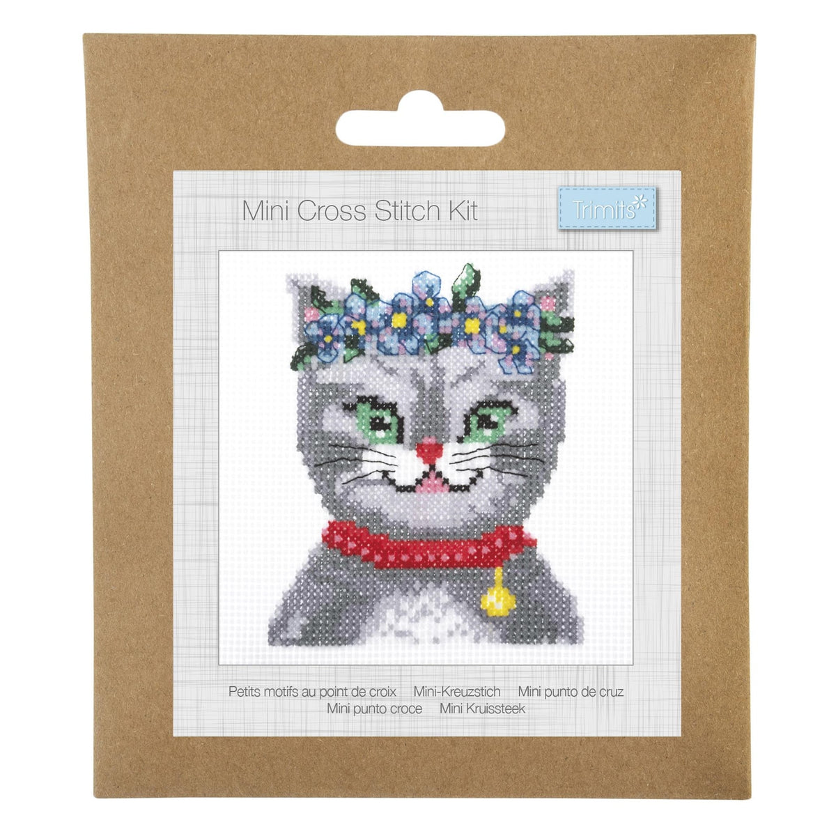 Trimits Mini Meow Cross Stitch Kit-Product Packaging
