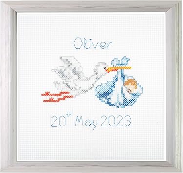 Trimits Mini New Baby Counted Cross Stitch Kit-Finished Product