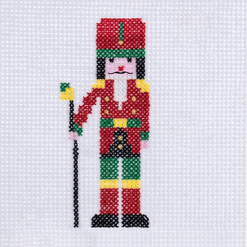 Trimits Mini Nutcracker Cross Stitch Kit-Finished Product