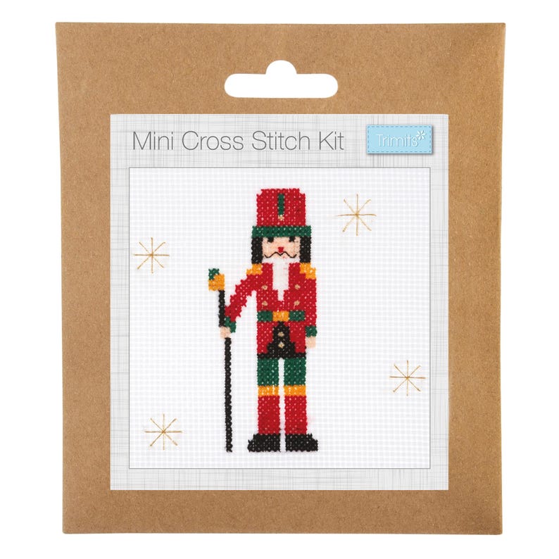Trimits Mini Nutcracker Cross Stitch Kit-Product Packaging