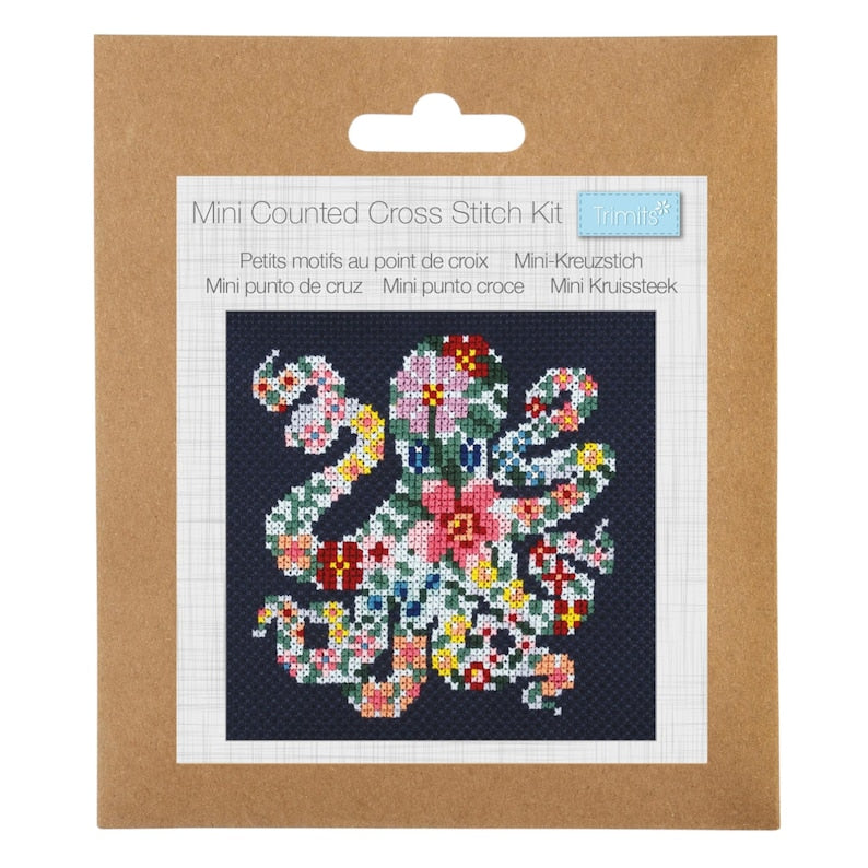 Trimits Mini Octopus Cross Stitch Kit-Product Packaging