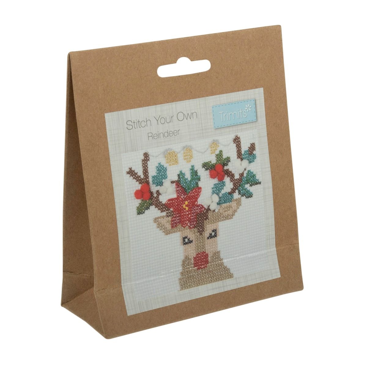 Trimits Mini Reindeer Cross Stitch Kit-Product Packaging