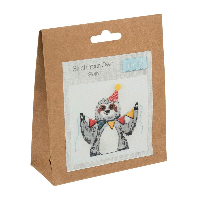 Trimits Mini Sloth Cross Stitch Kit-Product Packaging