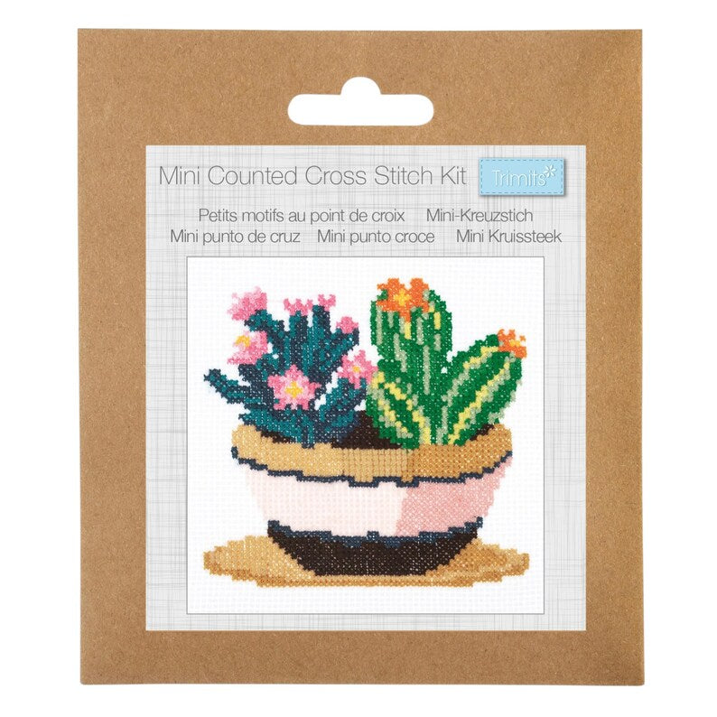 Trimits Mini Succulence Cross Stitch Kit-Product Packaging