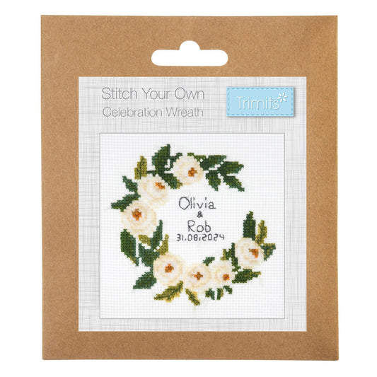 Trimits Mini Wreath Cross Stitch Kit-Product Packaging