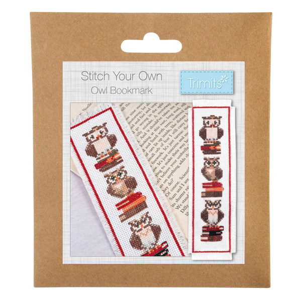 Trimits Owl Bookmark Counted Cross Stitch Kit- Product Packaging