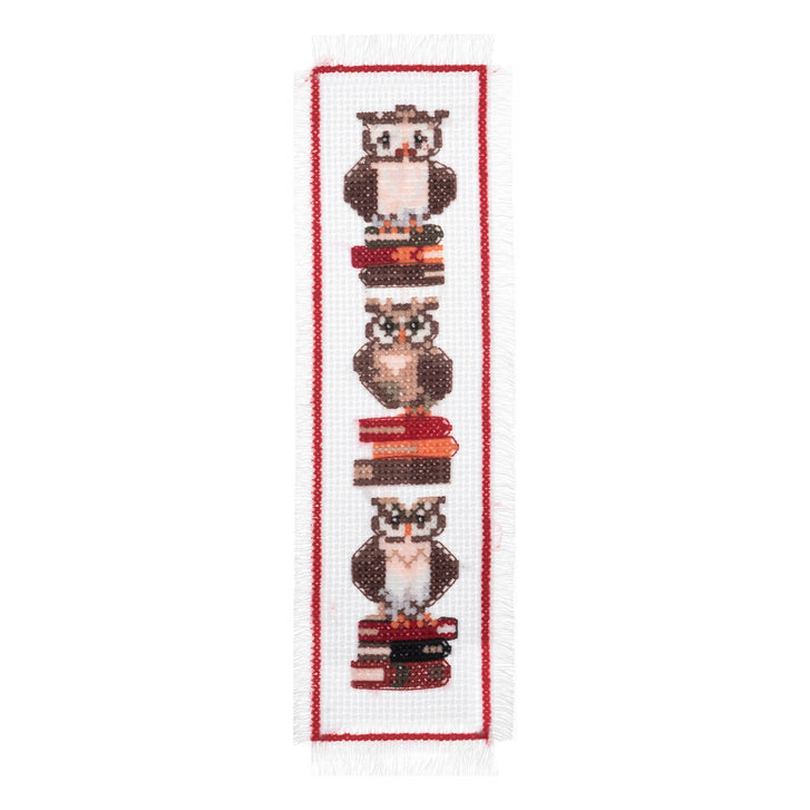 Trimits Owl Bookmark Counted Cross Stitch Kit- Finished Product