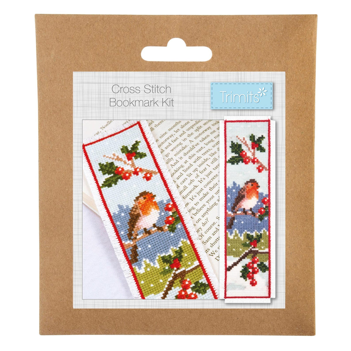 Trimits Robin Bookmark Counted Cross Stitch Kit-Product Packaging
