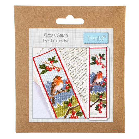 Trimits Robin Bookmark Counted Cross Stitch Kit-Product Packaging