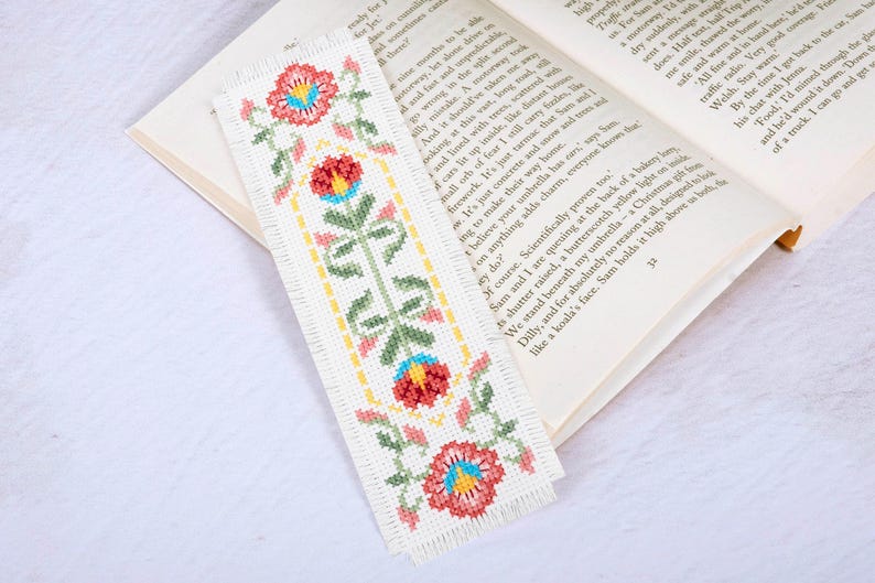 Trimits Bloom Bookmark Counted Cross Stitch Kit